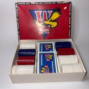 Winston Poker Set Memorabilia One Full Deck of Cards no Pokers Chips as Shown